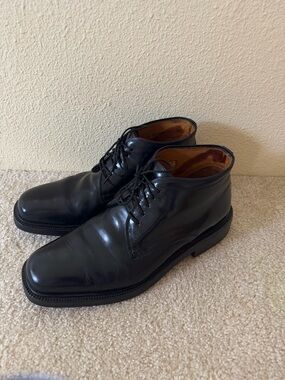 Cole Haan Men’s Black Leather Ankle Boots Lace Up Shoes Size 8.5